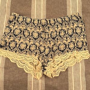 Blue and off white shorts. Size large. Worn once.